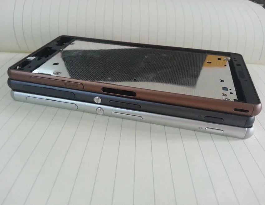 Чехол для sony Xperia Z3 Dual D6633 со средней рамкой с ЖК-экраном и металлической рамкой+ чехол для SIM USB+ боковые кнопки
