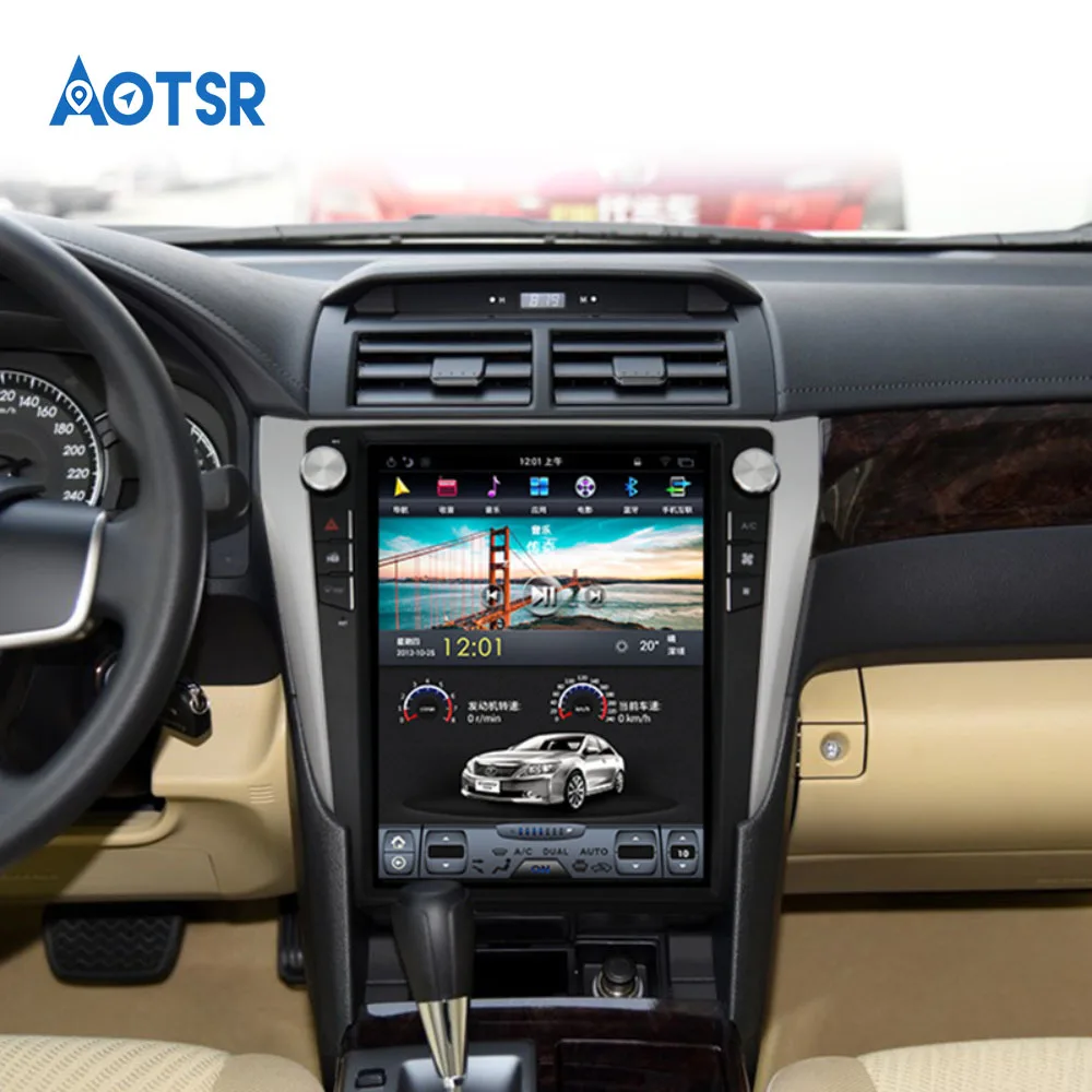 Gps navi android 8,1 4+ 6 ГБ Tesla стиль Автомобильный gps трекер для CAMRY 2012+ авто стерео без DVD плеер видеорегистратор Автомобильная камера рекордер