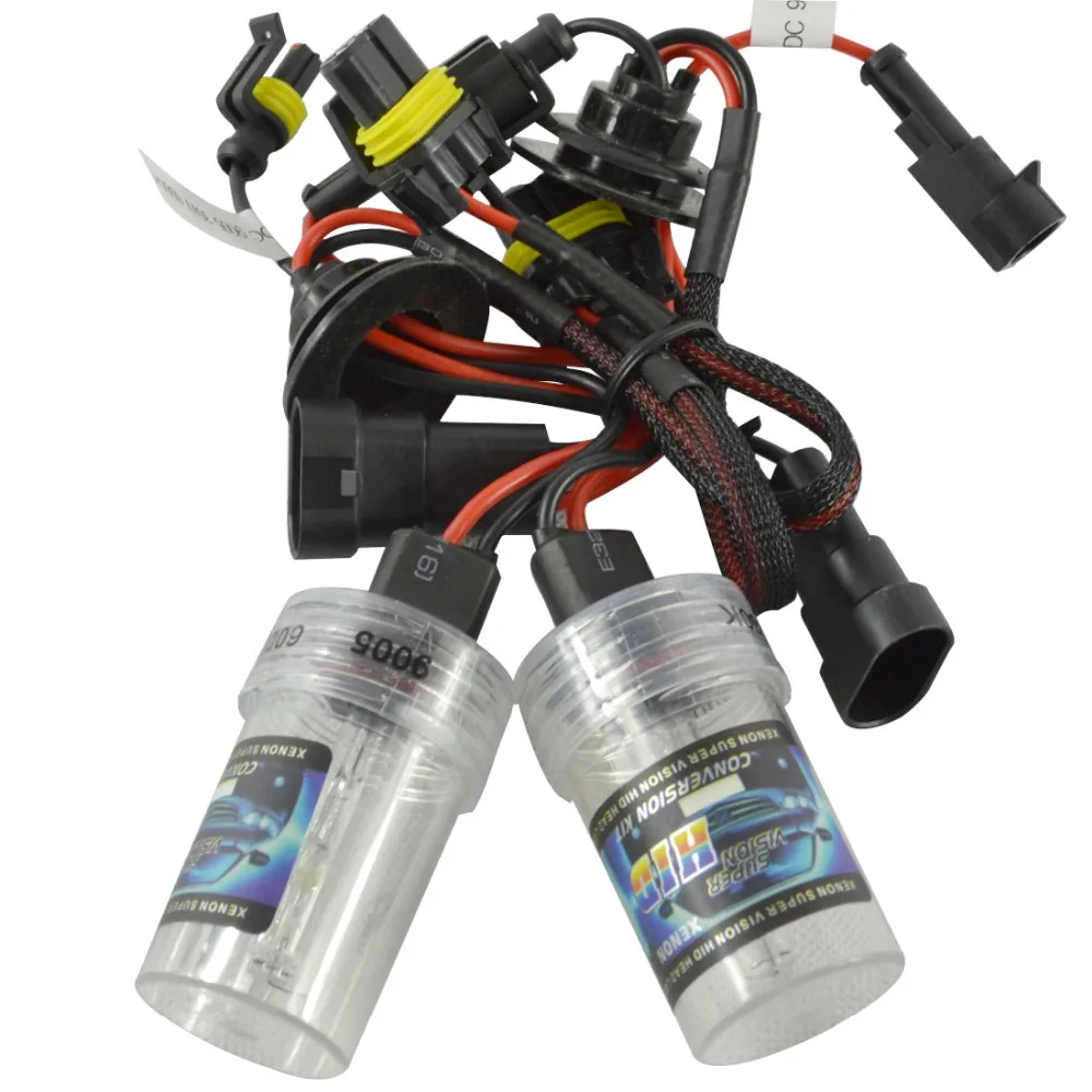 Safego DC 55 Вт автомобильный HID Xenon комплект H4 H1 H3 H7 H8 H10 H11 H27 HB3 HB4 H13 9005 9006 2 ксеноновые лампы для передних фар+ 2 тонкий балласт