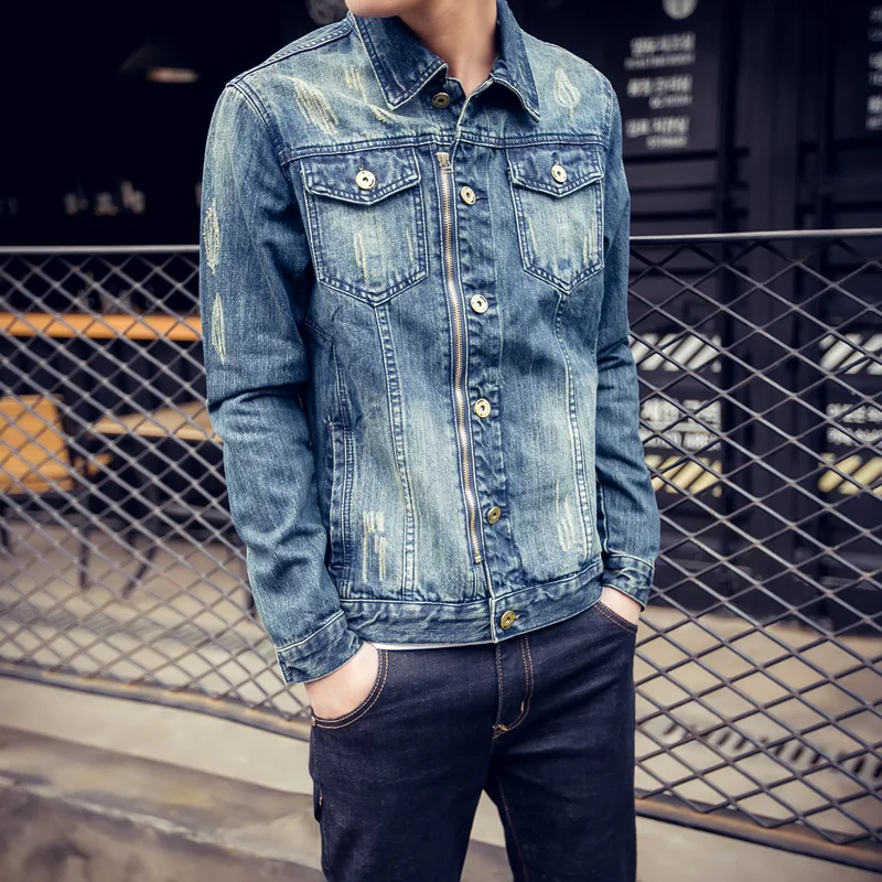 Fashion Spring Autumn Coat Men Plus Size Jacket 2017 Denim Coats #TNT75 | Мужская одежда
