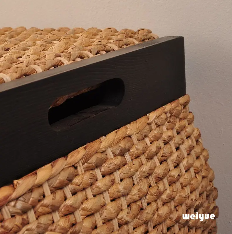 Табурет из ротанга с двойной травой табурет для хранения отдыха обуви| |