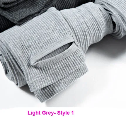 Light Grey-Style 1 Rylanguage для женщин осень зима сплошной цвет простые хлопковые леггинсы высокое качество ткань классические леггинсы для девочек - Цвет: Light Grey-Style 1
