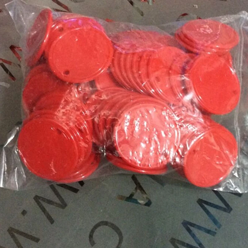 100 шт./компл. 35 мм * 2 пластиковые чипы для монет покера с отверстием настольных игр