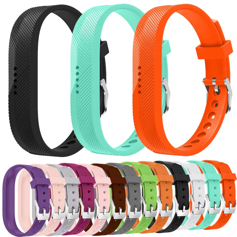 13 видов цветов силиконовый спортивный сменный браслет на запястье для Fitbit Flex 2