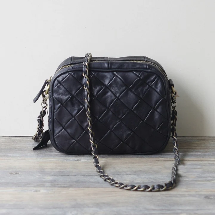 Натуральная кожа небольшой ручной работы из мягкой овчины женщины сумку