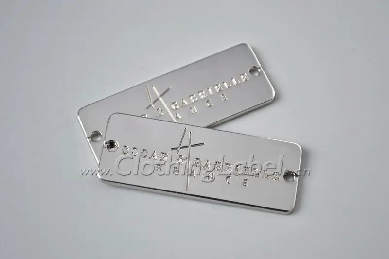 

Custom metal labels for bag, clothing, shoes, engraved logo, zinc alloy material, accept small order
