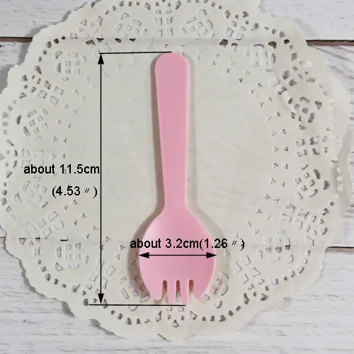 12pcs pink 12 шт., пластиковая ложка конфетного цвета для мороженого, одноразовые вилки, ложка для торта, сервировка десерта, инструмент, вечерние, рождественские, свадебные украшения - Цвет: 12pcs pink
