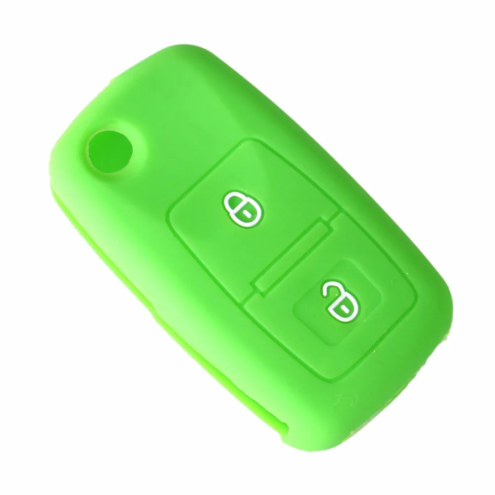 Keyyou 2 Пуговицы силиконовые Ключи Обложка для Фольксваген Passat Поло Гольф Touran Бора