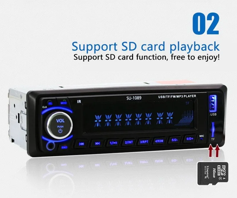 Bluetooth MP3 в тире 1Din автомобильный Радио BT/FM/USB/SD плеер " 12 V Поддержка дистанционный пульт стерео