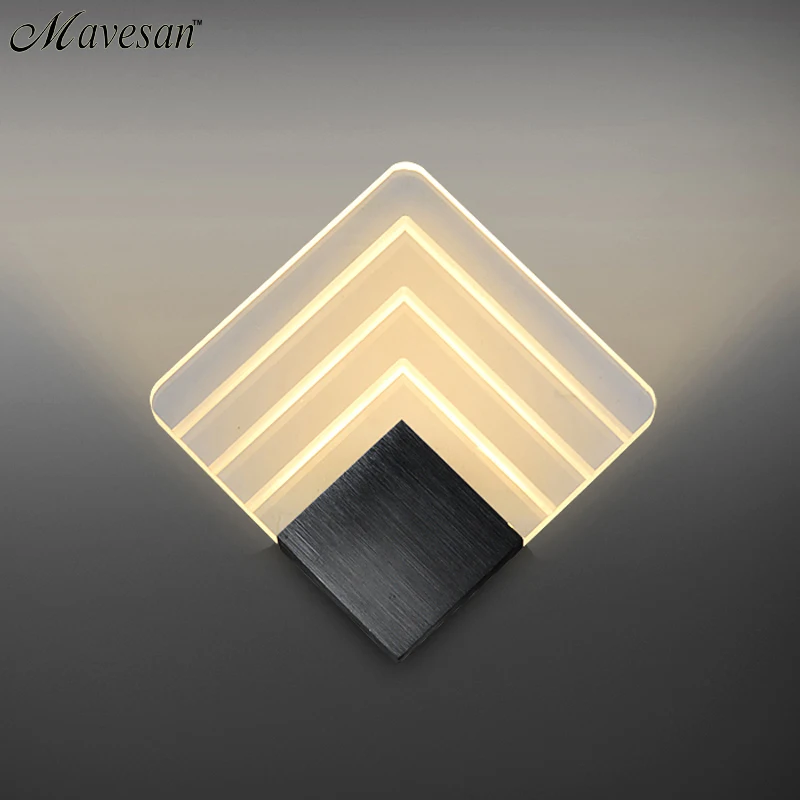 

Modern LED Wall Lamp For Bathroom Bedroom 6W Wall Sconce White Indoor Lighting Lamp AC85-265V LED Wall Light Indoor Lighting