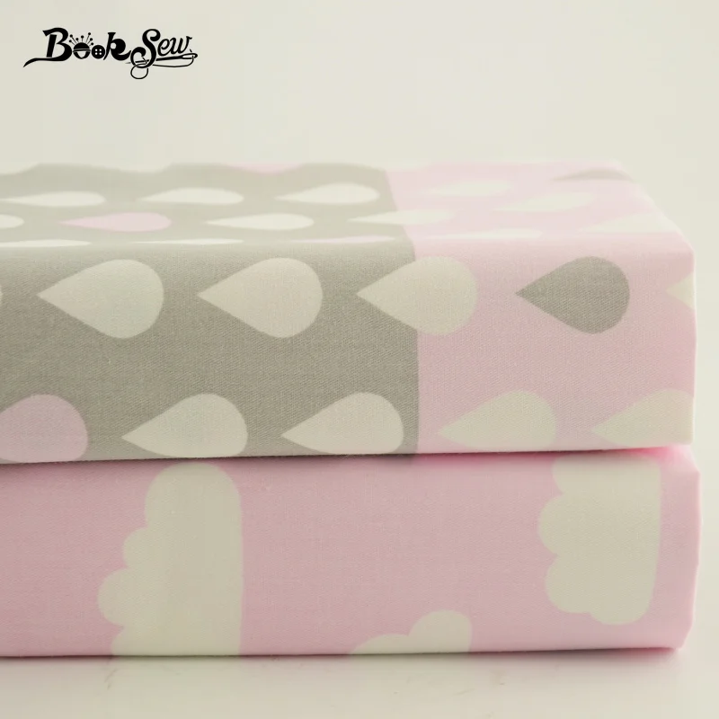 

Booksew Raindrop Style Fat Quarter 2 шт микс 50*160 см розовый цвет Хлопок Ткань саржа художественная работа простыня Скрапбукинг художественная работа
