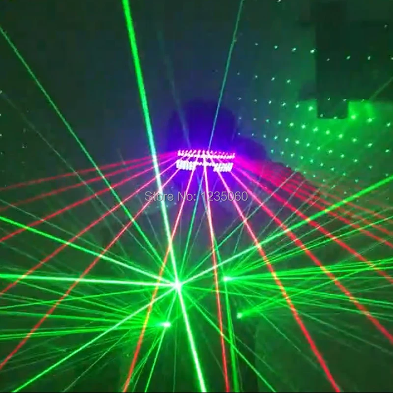 Party Laser costumes Green light dj dance laser man wears discoparty gloves led mask ballroom clothing | Дом и сад