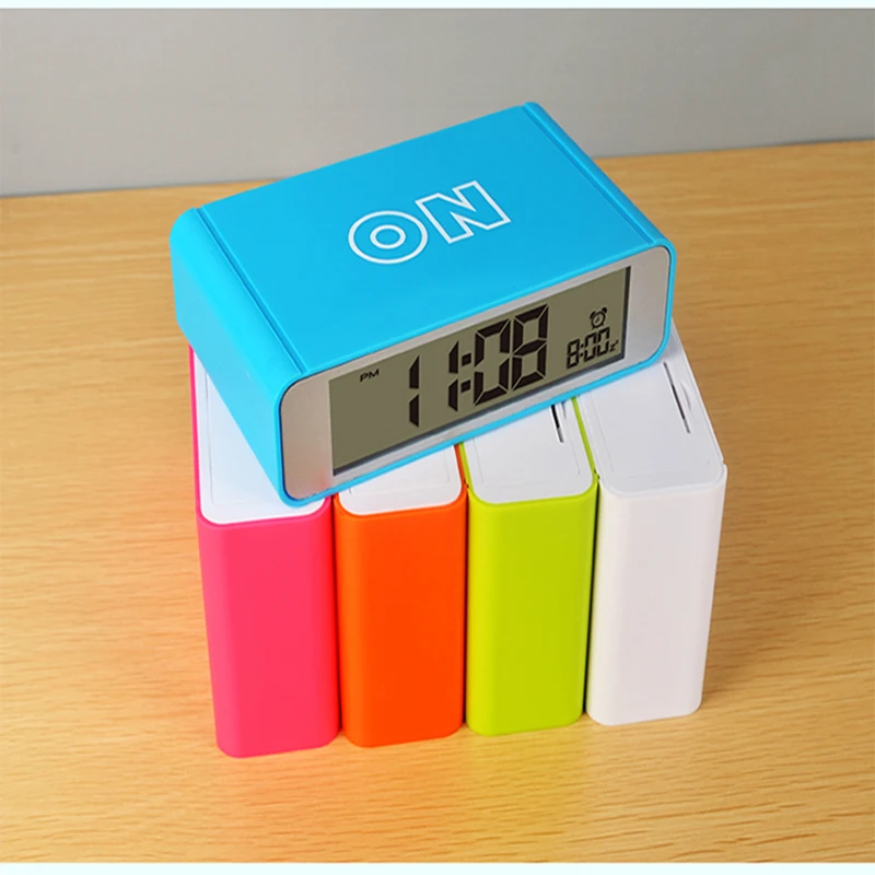Smart LED Digital Alarm Clock Flip Watch Wake Up Bedside Clocks Radio with Touch Luminous Snooze Electronic Table | Дом и сад
