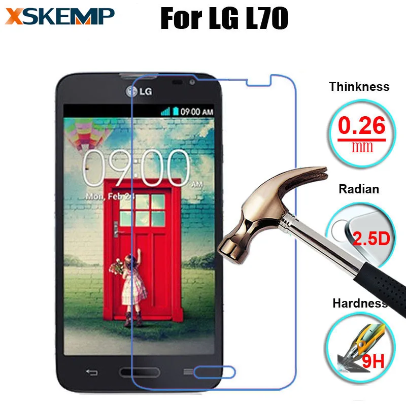 XSKEMP закаленное защитное ограждение для LG Optimus L70 MS323 D320 D321 серии III Стекло Экран