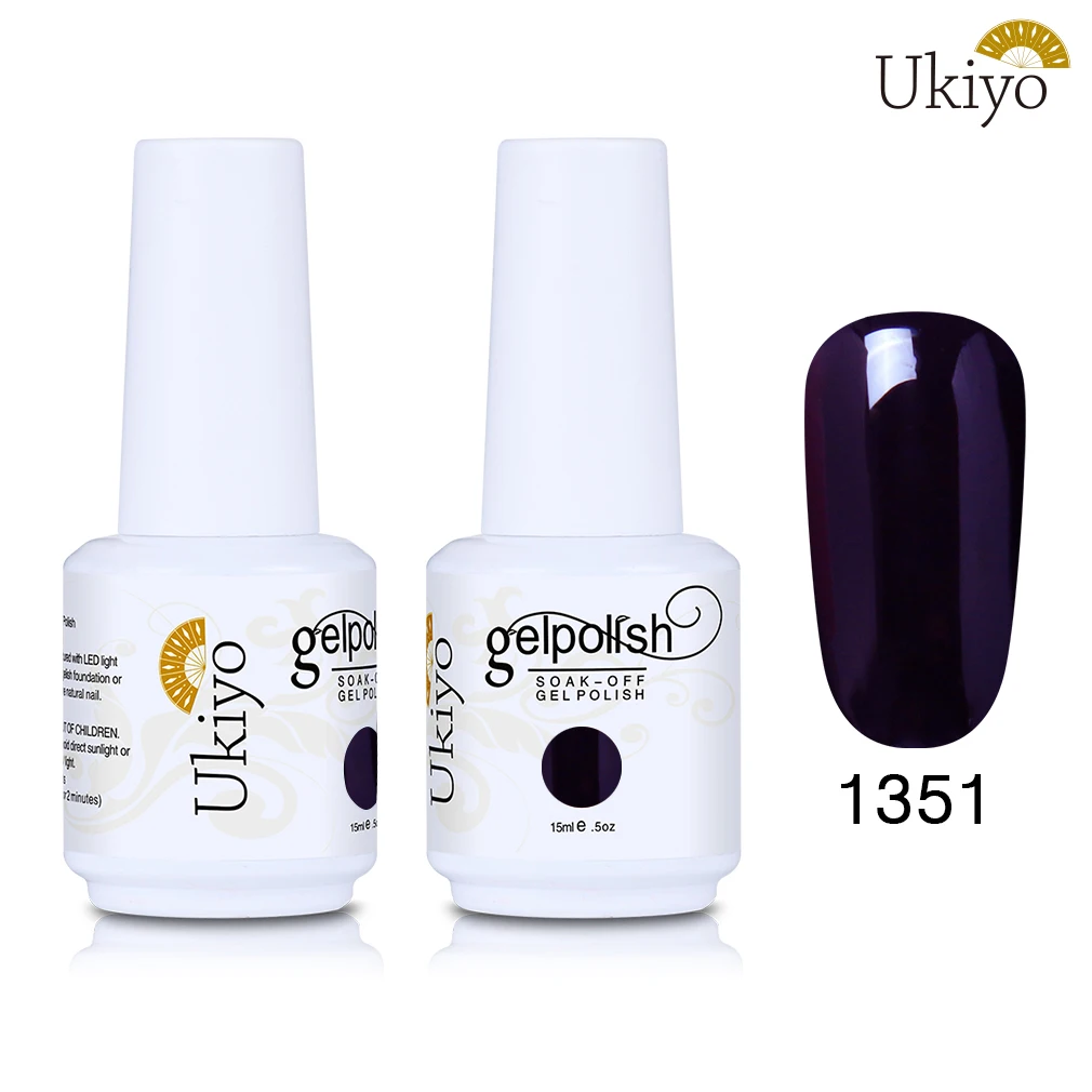 1351 Ukiyo 15 мл Лак для ногтей 170 великолепный цвет Гель-лак для ногтей Vernis полуперманентное верхнее покрытие Базовое покрытие гель-лаки для ногтей Гель-лак - Цвет: 1351
