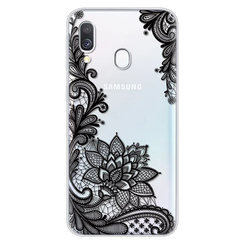 Роскошный чехол с цветами для samsung Galaxy A40 A30 A50 A70 A60 A10 чехол модный силиконовый мягкий чехол из ТПУ чехол для телефона чехол s Capa Funda