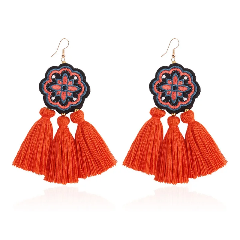 Висячие серьги с кисточками 2019 Женские аксессуары богемные модные ювелирные