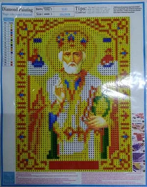 DIY Алмазная вышивка религиозные иконы кристалл круглая алмазная живопись религиозный набор портрет Вышивка крестом Рукоделие Декор RR15