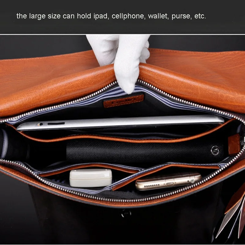 Мужская сумка мессенджер из натуральной кожи сумки для документов портфель