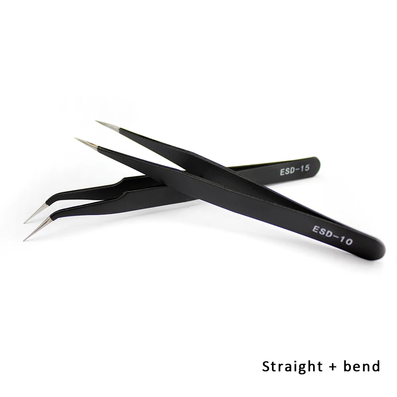2piece - Tweezers QIAO алмазная живопись инструмент Аксессуары Инструменты Наборы продажи пинцет из нержавеющей стали, ручка, клей, пластиковый лоток для DIY - Цвет: 2piece - Tweezers