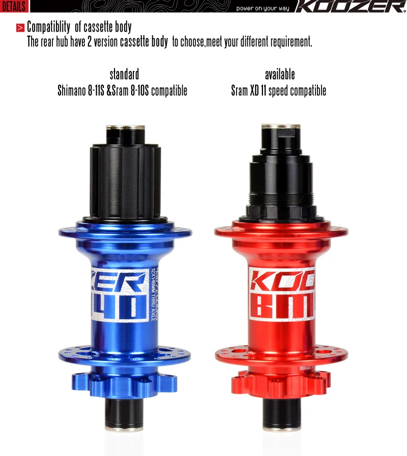 KOOZER BM440 BMX XC AM Fat велосипедная ступица MTB горный велосипед BOOST 15x110 12x148 мм 11 скоростей 32 отверстия через XD Передние Задние велосипедные ступицы