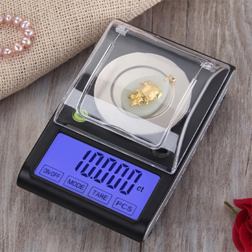 Цифровые электронные весы высокой точности 50 г 0 001 сенсорные ЖК лабораторные для