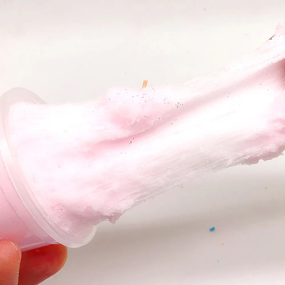 DIY прозрачный слайм игрушки смешивание грязи облако пушистый шпатлевка