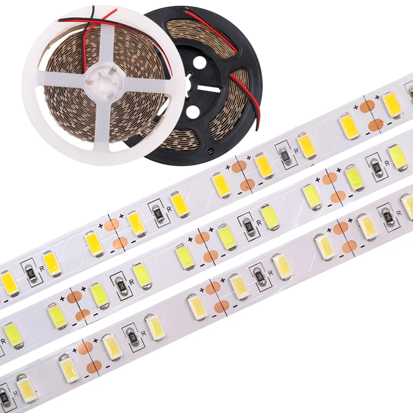 XUNATA 5 м СВЕТОДИОДНАЯ лента SMD 5730 90 светодиодов/м гибкая светодиодная свет не