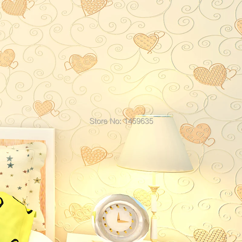 3D розовый любовь сердце мультфильм принцесса девушка комната фон настенная