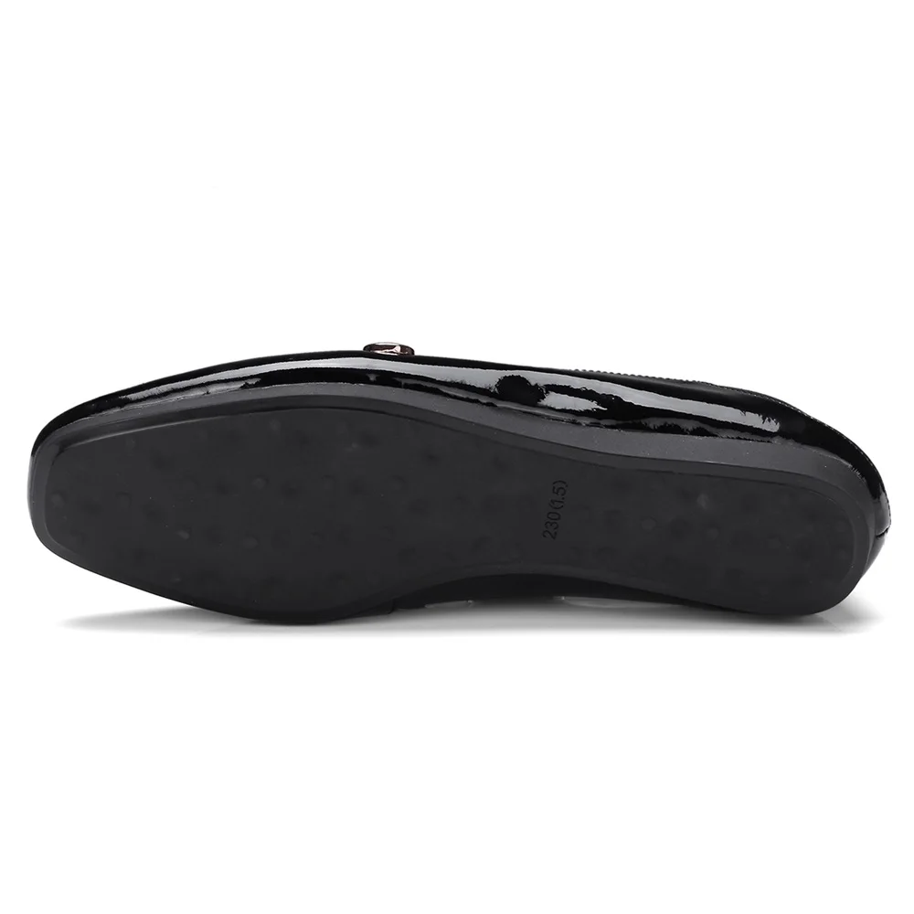 Showfun из натуральной лакированной кожи женская обувь платье с квадратным носком