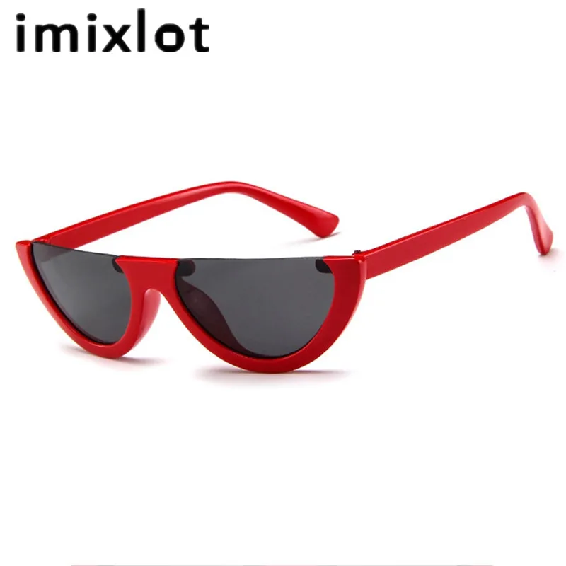 Imixlot классические Полуободковые солнцезащитные очки кошачий глаз для женщин
