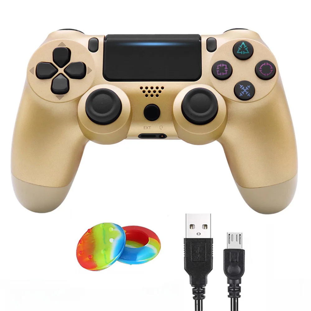 Беспроводной контроллер для sony PS4 Bluetooth Вибрационный геймпад для Playstation 4 джойстик для PS4 PS3 игровая консоль для ПК Игр - Цвет: Золотой