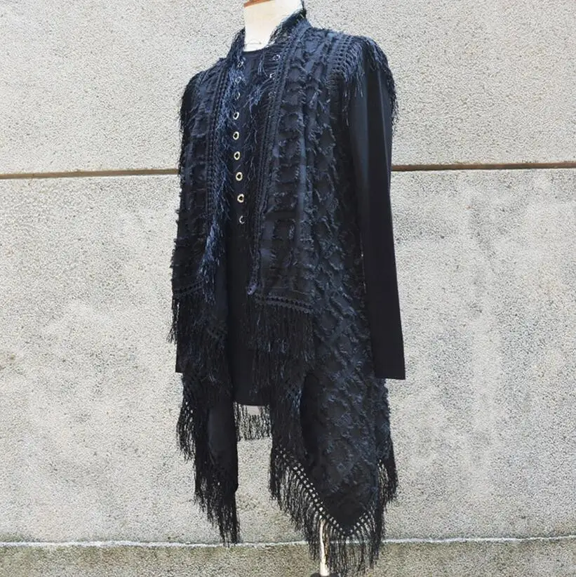 Мужская жилетка без рукавов в Корейском стиле стильный длинный костюм для