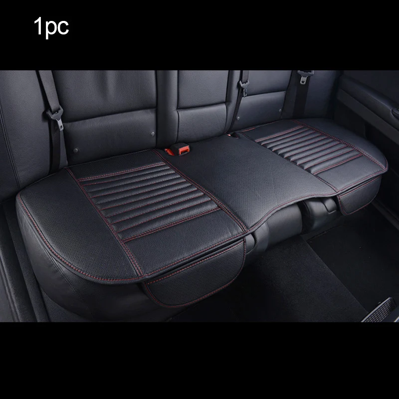 Rear Red line 1pc Чехлы для автомобильных сидений, универсальные чехлы для сидений из искусственной кожи, Всесезонная подушка, чехлы для автомобилей, автомобильные аксессуары для интерьера, набор ковриков для стула - Название цвета: Rear Red line 1pc
