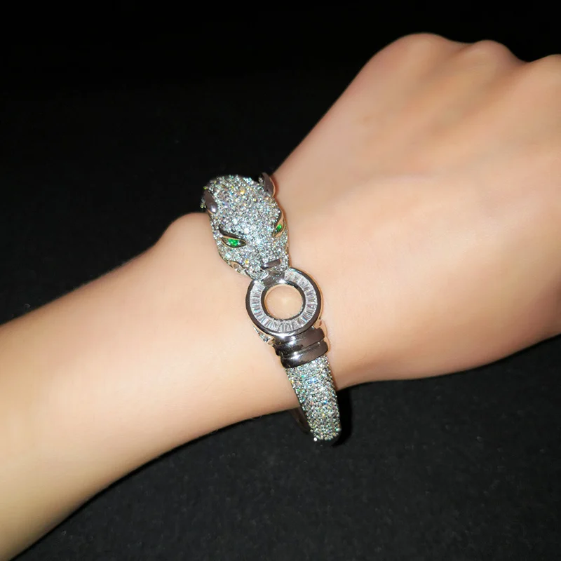 OCESRIO Элитный бренд Leopard браслет Jewelry высокое качество CZ проложить дизайнер Для