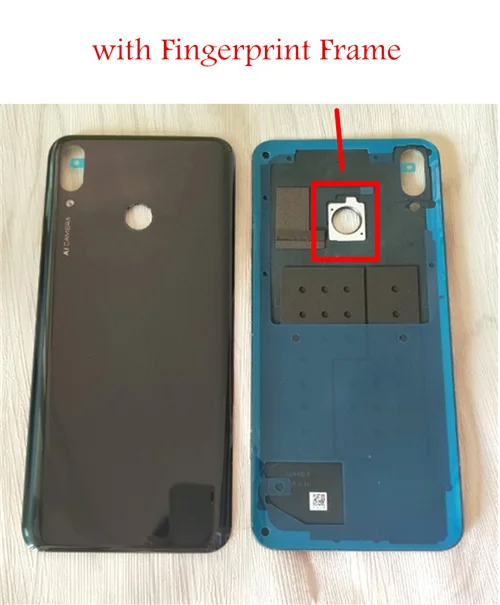 Black Для huawei Y9 /Enjoy 9 Plus Задняя крышка батареи стеклянная панель Задняя крышка корпуса Дверь Наслаждайтесь 9 плюс запасные части для ремонта - Color: Black