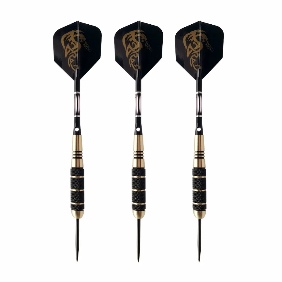 

Cavalier Professional 22g Steel Tip Darts Brass Needle Darts Set Black Golden Aluminum Shafts Darts box indoor