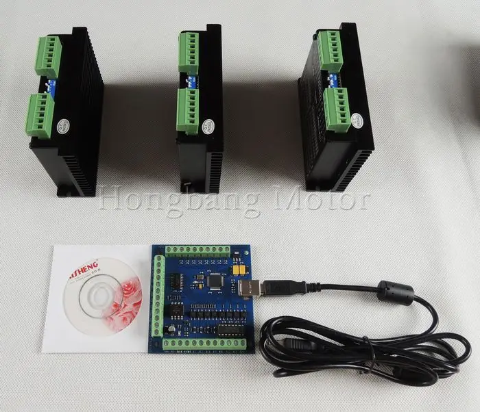 Набор из 3 х осевых usb контроллеров с ЧПУ M542 2M542 + mach3 4 осевой USB контроллер шагового