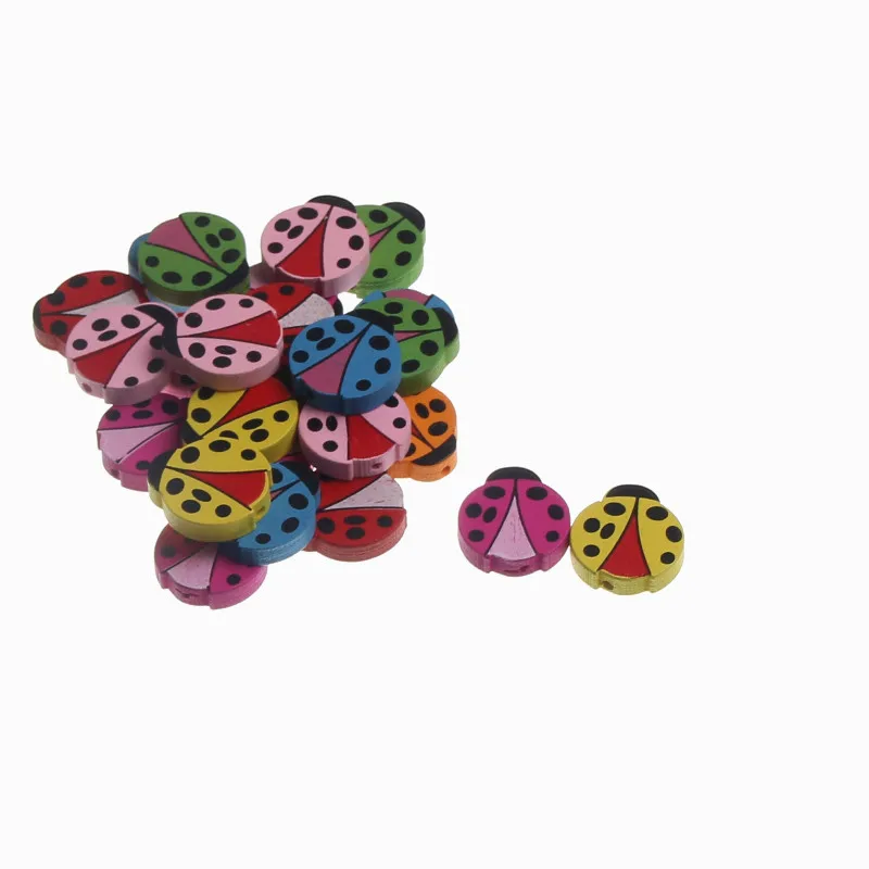 30 шт. милая божья коровка деревянные бусины разделители для ювелирных изделий