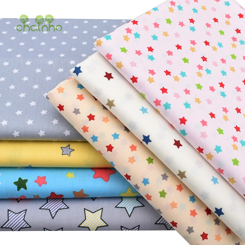 Chainho Star Print саржевая хлопковая ткань для шитья/ткани для детей и детей/простыня, подушка, подушка, материал для штор