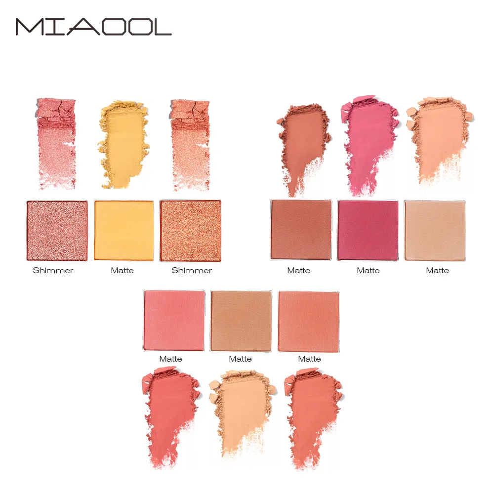 Miaool ограниченный выпуск 9 цветов матовые мерцающие тени для век Палитра