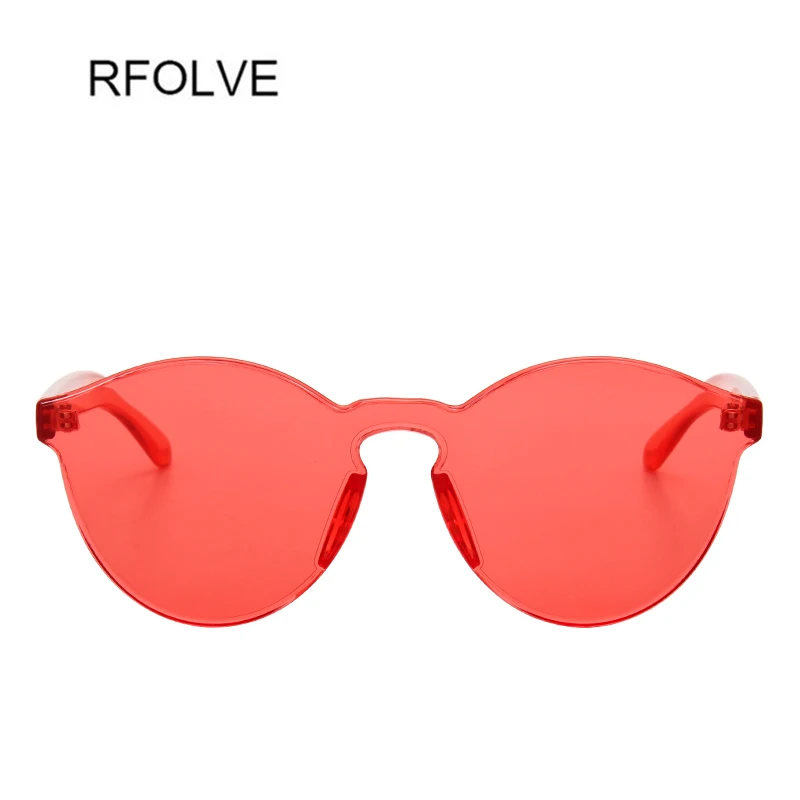 Солнцезащитные очки RFOLVE женские круглые без оправы брендовые летние с защитой от