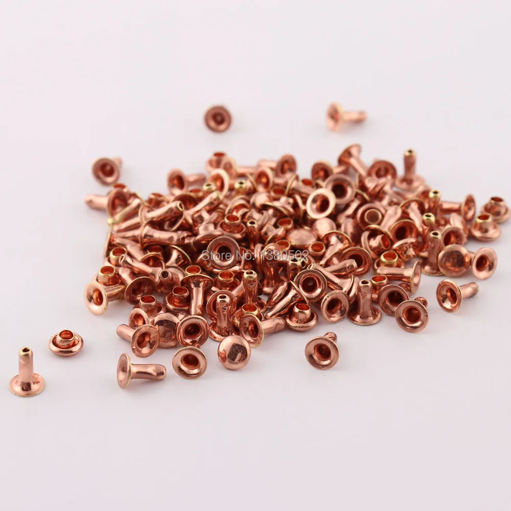 200 комплектов 4*5 мм розовые Золотые Шипы маленького размера заклепки гвоздики для
