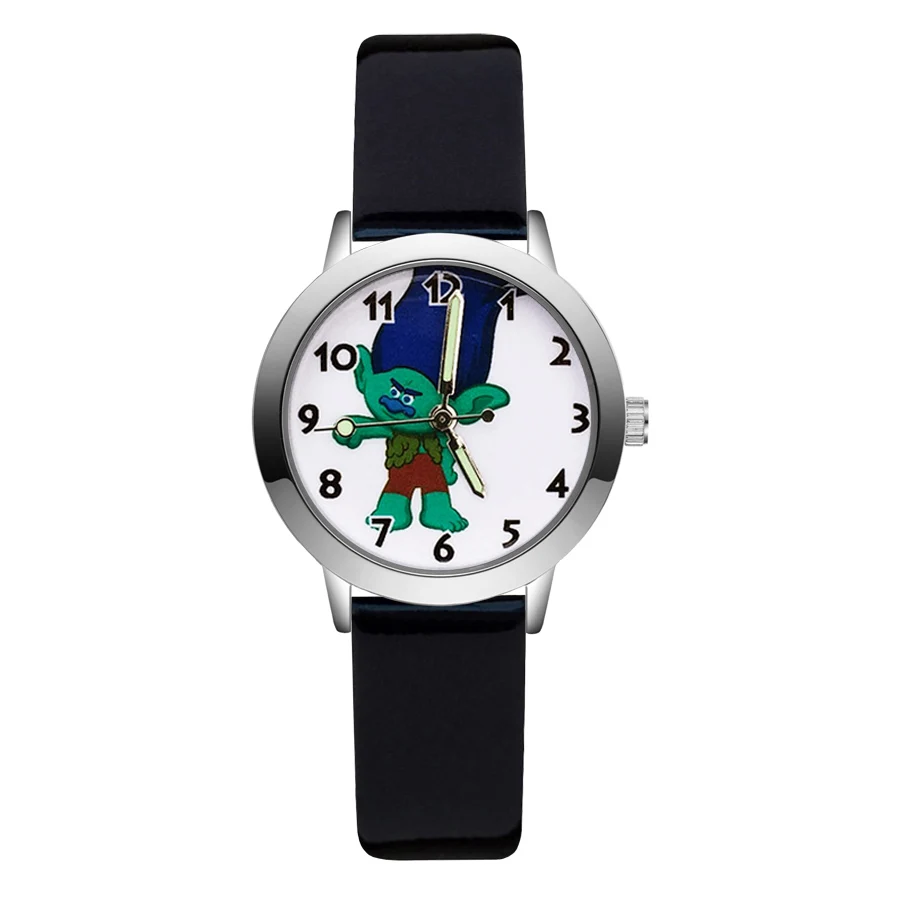 Часы Детские кварцевые с кожаным ремешком модные милые Мультяшные в стиле