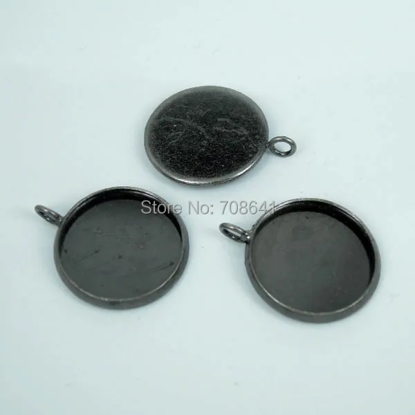 Пустая круглая гладкая безель с петлей металлического основания кулона стекла