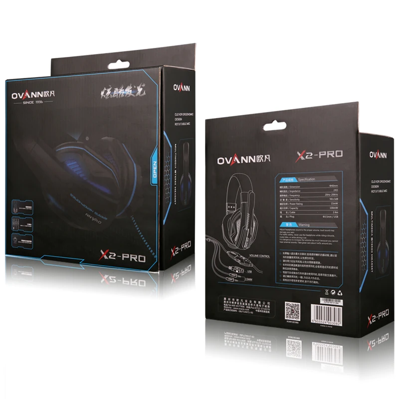 Профессиональный Компьютер синий свет LED Игры гарнитура наушники