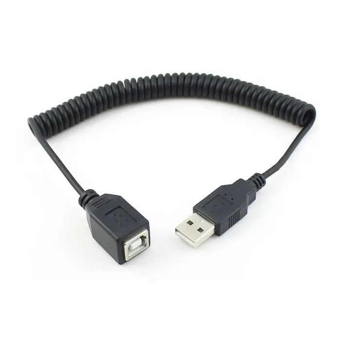 USB 2.0 A Macho para B Tipo de Extensao Feminino Estiramento Cabo Impressora Scanner Disco Rigido | Компьютеры и офис
