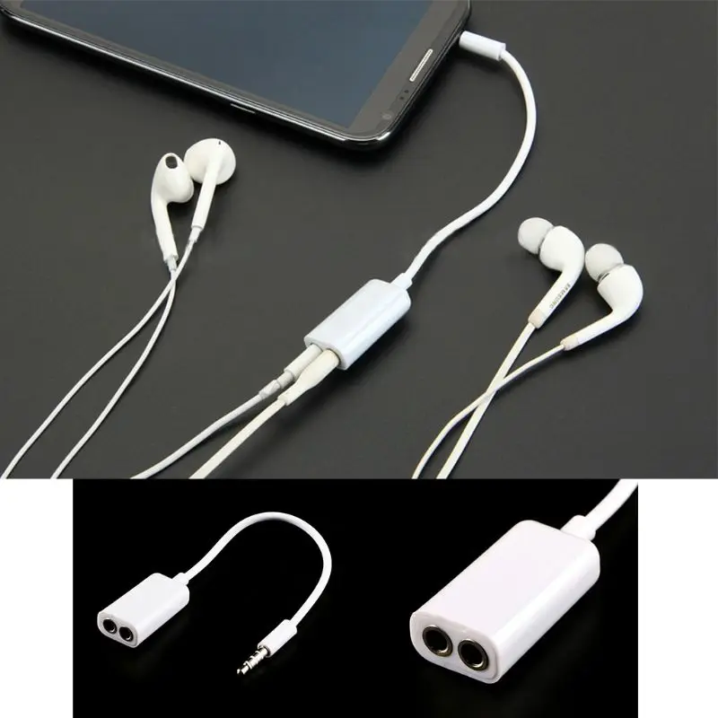 

Hot New 1 Pc Car-styling 3.5mm Male AUX Jack Splits Dual 3.5mm Female Headphone Audio Adapter Car Cable Wire