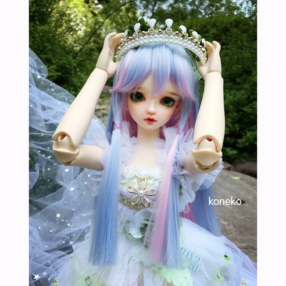 Парик для куклы Allaosify BJD 1/3 1/4 гигантский малыш длинные прямые волосы эльф ветер