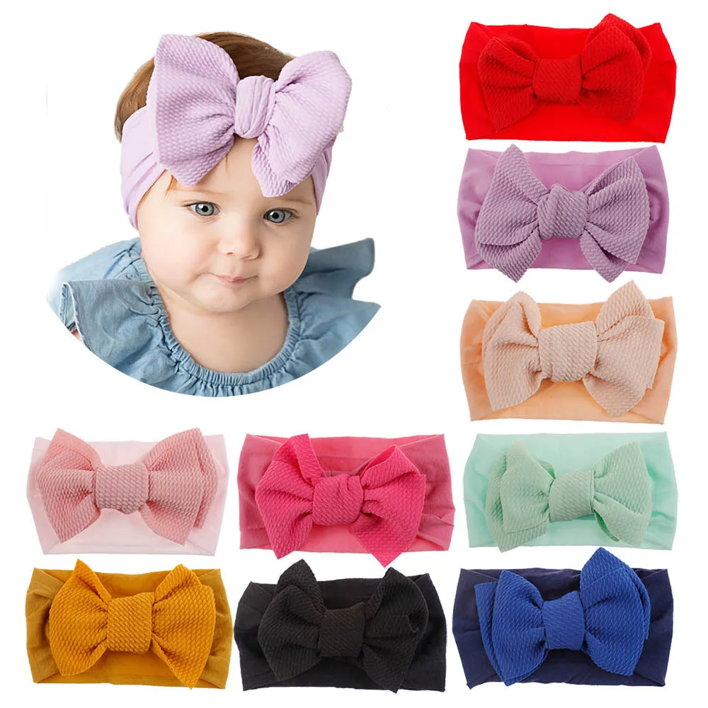 

1pcs Butterfly-knotted nylon hairband for super-old children Soft elastic baby hairband with silk stockings Free Shipping